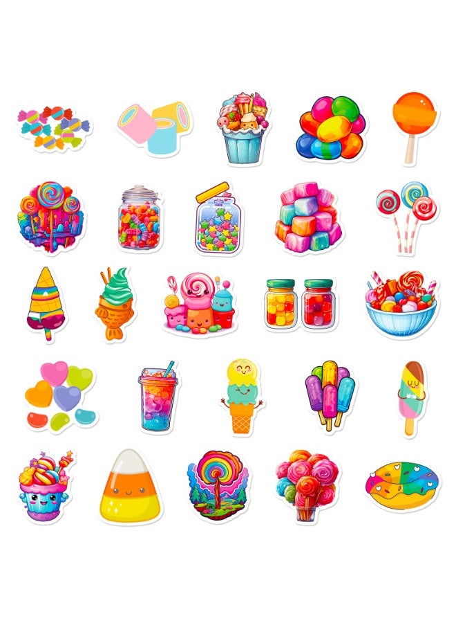 NIBEMINENT 50 Pcs Colorful Candies Deco Kit Waterproof Stickers, High Definition Printing Bright Colors, Suitable for Laptop Skateboard Luggage Water Bottle Guitar DIY - Image 3