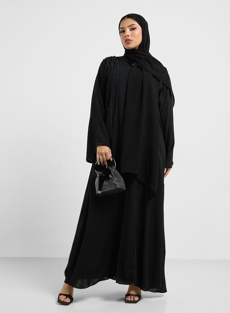 hayas closet V-Neck Flared Sleeve Abaya - Image 5