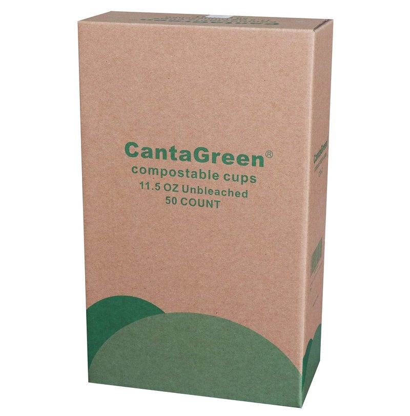 CantaGreen 50 Count 11.5 OZ Compostable Drinking Cups - Image 3