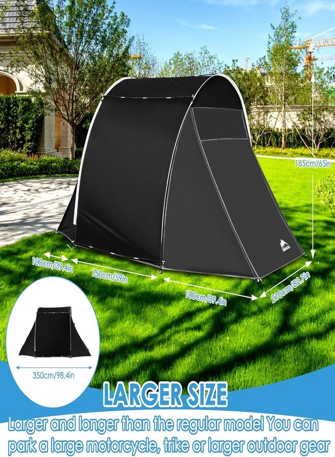 MAIZOA Bike Storage Shed Tent, 98.4 x 82.7 x 65 in,Outdoor Portable Bike Storage, 210D Oxford Fabric PU4000 Waterproof, 2 Rolling Doors, Store 4~8 Bikes, Motorcycles or Large Motorcycles, Without Floor - Image 3