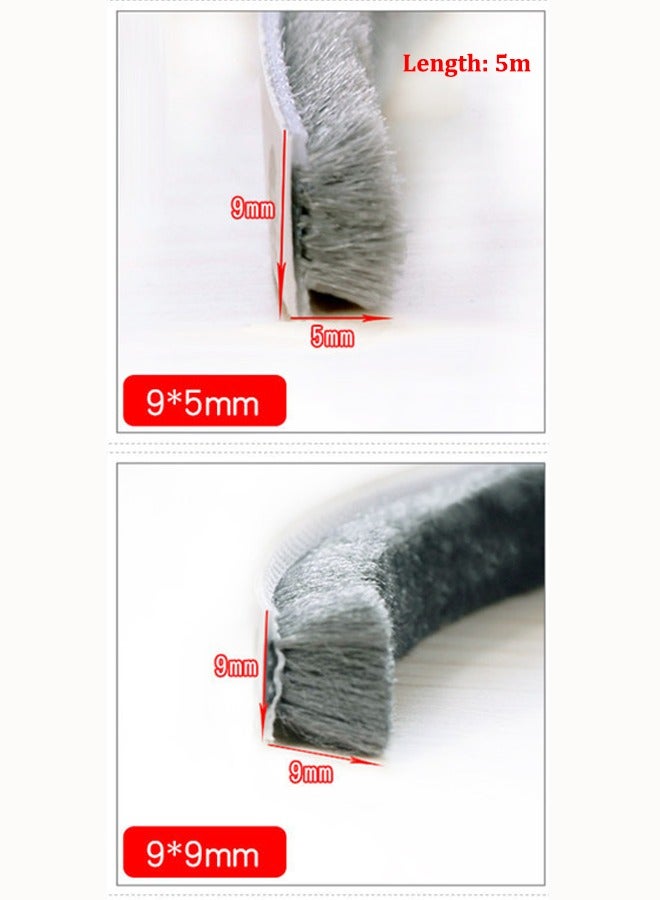 Beauenty 5M Window seals Windproof seals for doors and windows Soundproof seals for windows Anti-collision strips for sliding doors Dustproof and mosquito proof Self-adhesive adhesive  - Image 2