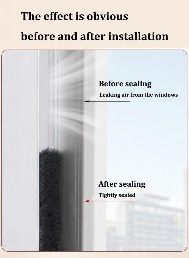 Beauenty 5M Window seals Windproof seals for doors and windows Soundproof seals for windows Anti-collision strips for sliding doors Dustproof and mosquito proof Self-adhesive adhesive  - Image 5
