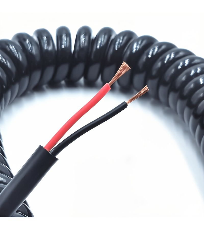 كابل الزنبرك الحلزوني بطول 19.69 بوصة إلى 102.36 بوصة، 2 نواة 24AWG، 0.2 متر مربع، سلك قابل للتمدد من مادة PU - Image 2