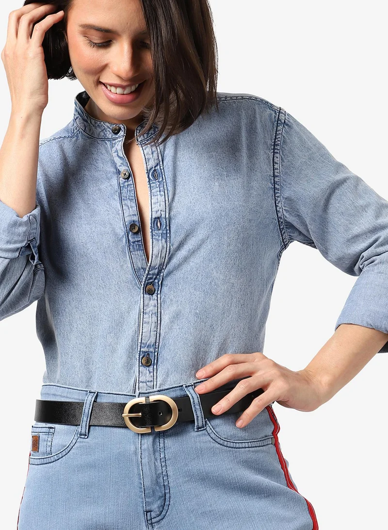 Haute Sauce  Black Solid Waist Belt  | Best Price UAE