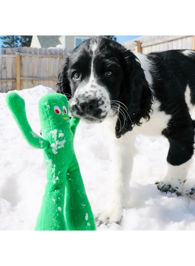 Multipet Gumby Plush Filled Dog Toy, Green, 9 Inch (Pack Of 1) - Image 2