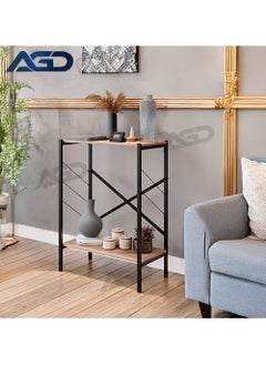 AGD 3 Layer Wall Table, Coffee Table with Storage Shelves for Living Room, Entryway, Sofa, Foyer (Brown)  - Image 2