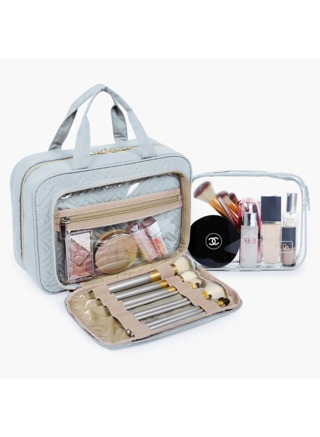 BAGSMART Light Blue The Space Saver Pro Bonchemin Hanging Toiletry Bag - Image 3