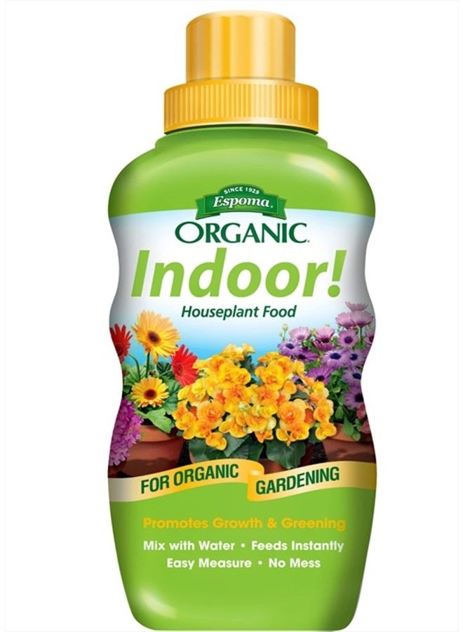 Espoma Organic 8 Ounce Concentrated Indoor! Plant Food - Indoor Plant Fertilizer for Large & Small Plants Like Pothos, Fiddle Leaf Fig, Monstera, Snake & Palms  - Image 1