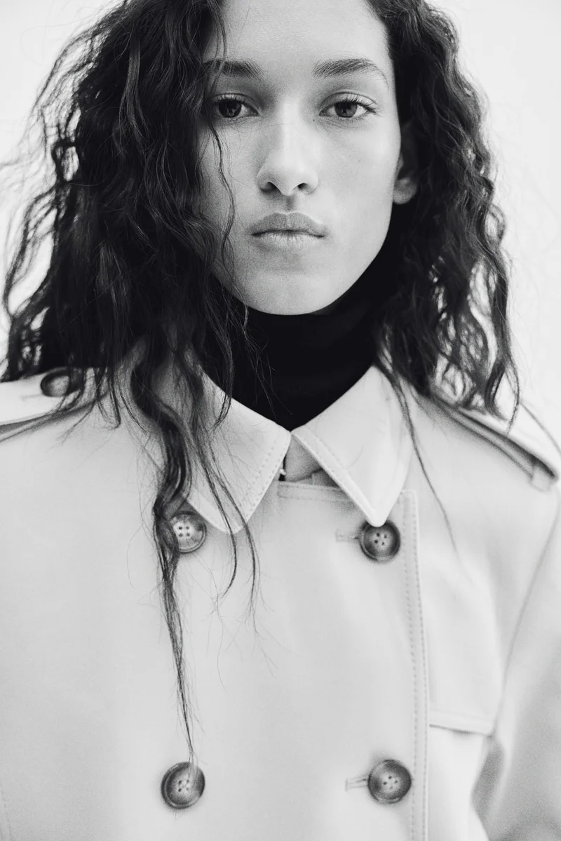 اتش اند ام معطف ترانشكوت بصدر مزدوج