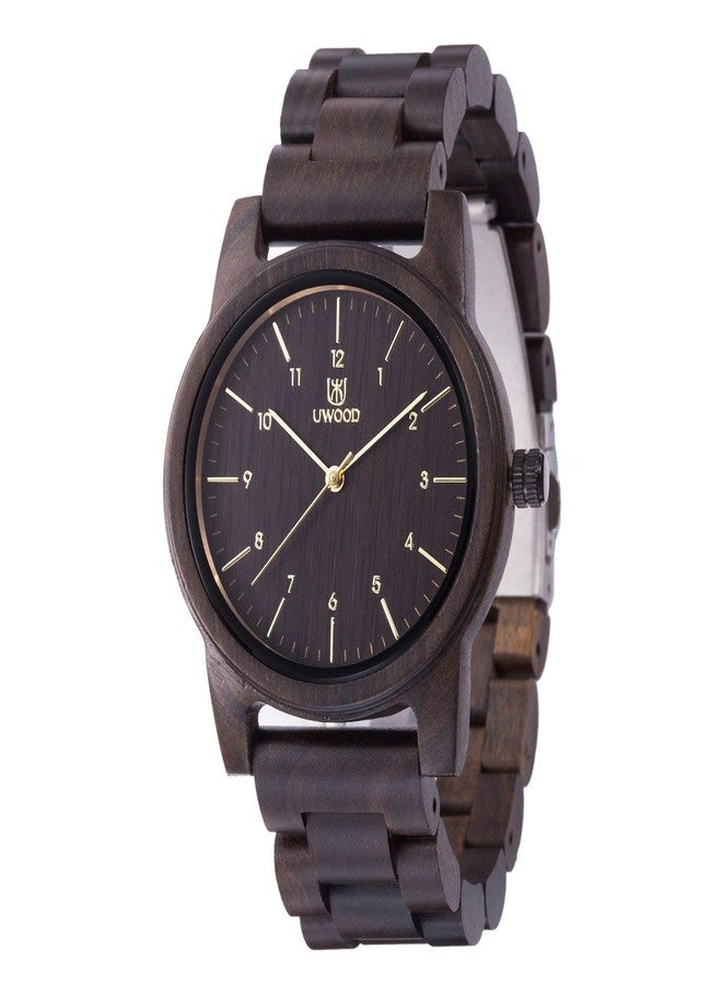 LeeEv Wooden Watches Uwood Series 40 mm Unisex Natural Handmade Wood Watch with Gift Box & Band Adjustable - Image 1