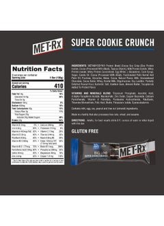 MET-Rx Big 100 Protein Bar, Meal Replacement Bar, 32G Protein, Super Cookie Crunch, 3.52 Oz Pack Of 9  - Image 2