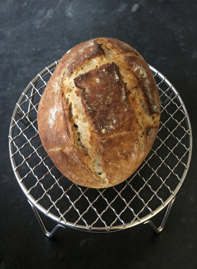 Virello 6 Inch Round Cooking Rack, Stainless Steel Wire Baking Rack with Stable Legs for Oven, Air Fryer, BBQ, Roasting, Cooling - Image 5