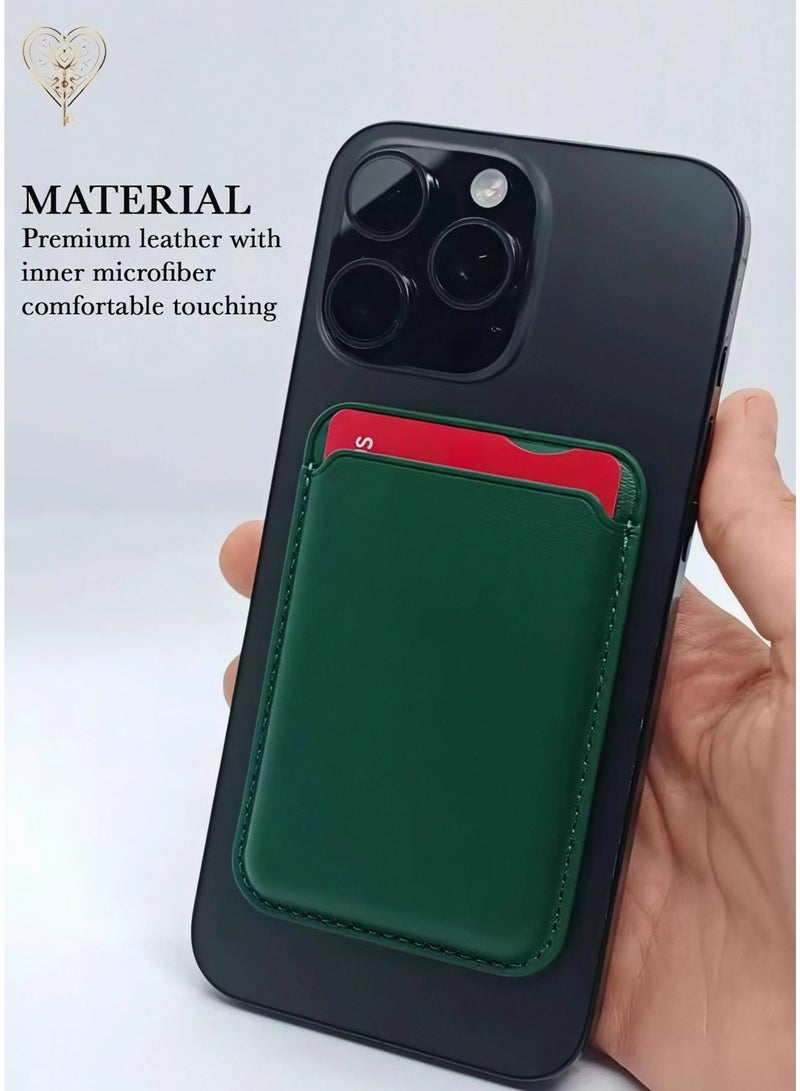 كيامور محفظة ماج سيف متوافقة مع آيفون 16 وآيفون 15 برو ماكس  حامل بطاقات ائتمان مغناطيسي آمن  جلد نباتي  محفظة بطاقات مغناطيسية متوافقة مع أجهزة آبل آيفون 16، 15، 14، 13، 12  تأتي مع علبة هدية - Image 2