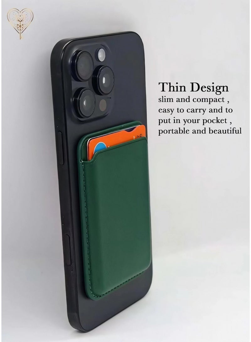 كيامور محفظة ماج سيف متوافقة مع آيفون 16 وآيفون 15 برو ماكس  حامل بطاقات ائتمان مغناطيسي آمن  جلد نباتي  محفظة بطاقات مغناطيسية متوافقة مع أجهزة آبل آيفون 16، 15، 14، 13، 12  تأتي مع علبة هدية - Image 5