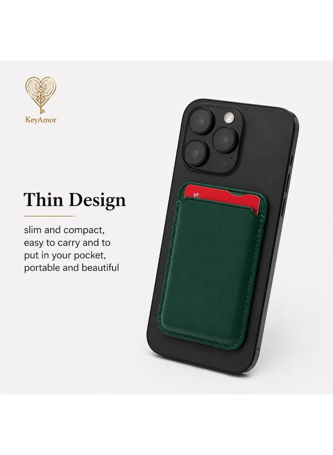 KeyAmor Magsafe Wallet Compatible with iPhone 16 & iPhone 15 Pro Max MagSafe Secure Credit Card Holder Vegan Leather Magnetic Card Wallet Holder Apple iPhone 16,15,14,13,12 Compatible with gift box - Image 4