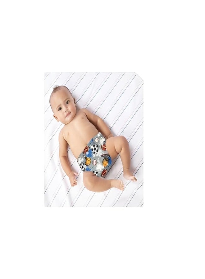 Laee cute "Eco-Friendly Baby Cloth Diapers with Absorbent Inserts - Soft, Washable & Adjustable (skyblue+black+grey) - Image 5