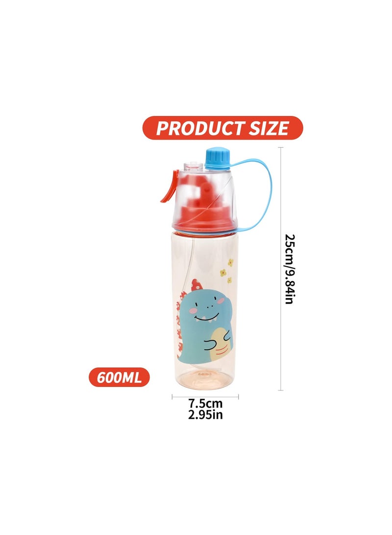 SYOSI 600ml Kids Spray Water Bottle, Leakproof & Graduated, Misting Drink Flask for Sports, BPA-Free Portable Hydration for Cycling, Hiking, Climbing, Fishing, Parties, Gym, Cooling & Refreshing - Image 5