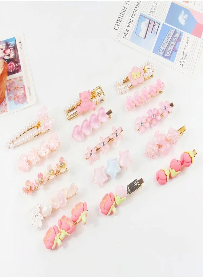 DORMITORRY Chic Floral Pearl Hair Clips | Stylish Decorative Hairpins & Barrettes | Elegant Hair Accessories for Women & Girls | Perfect for Weddings, Parties & Everyday Wear - 1 Pair, Multicolor - Image 1