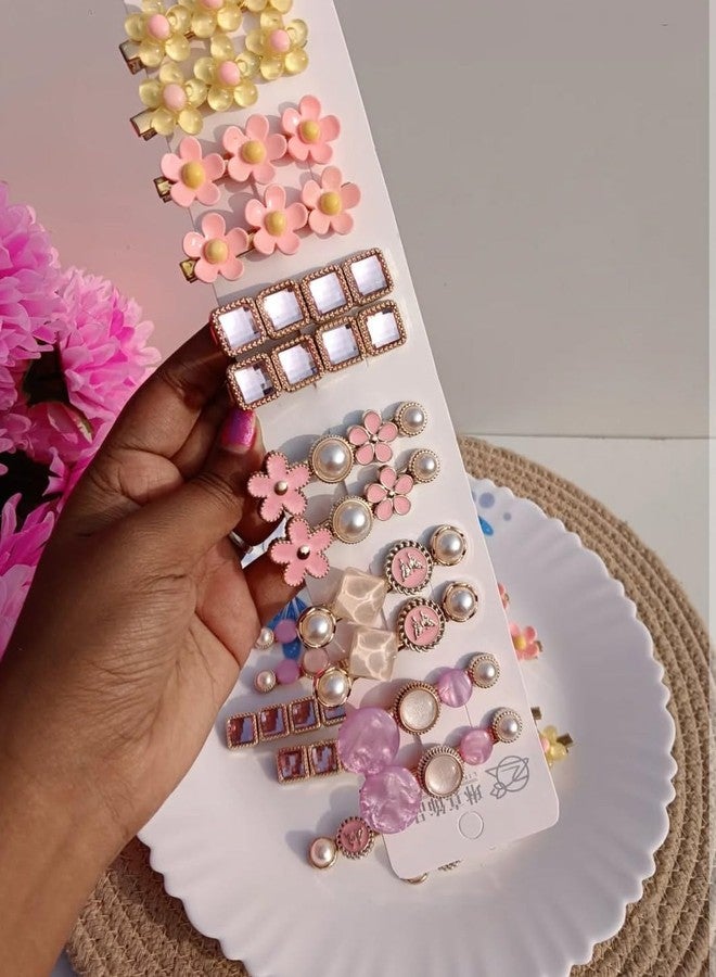 DORMITORRY Chic Floral Pearl Hair Clips | Stylish Decorative Hairpins & Barrettes | Elegant Hair Accessories for Women & Girls | Perfect for Weddings, Parties & Everyday Wear - 1 Pair, Multicolor - Image 2