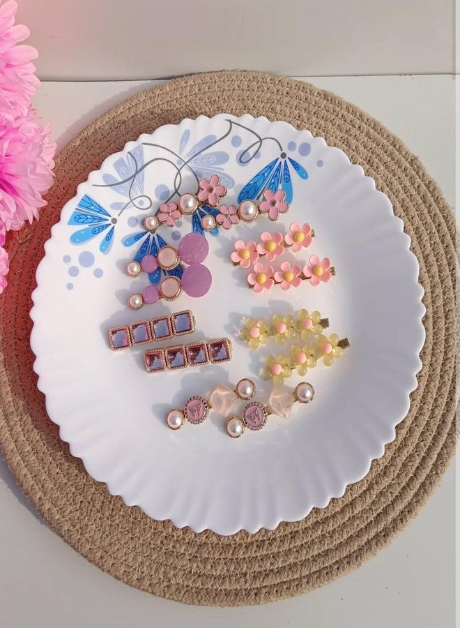 DORMITORRY Chic Floral Pearl Hair Clips | Stylish Decorative Hairpins & Barrettes | Elegant Hair Accessories for Women & Girls | Perfect for Weddings, Parties & Everyday Wear - 1 Pair, Multicolor - Image 3