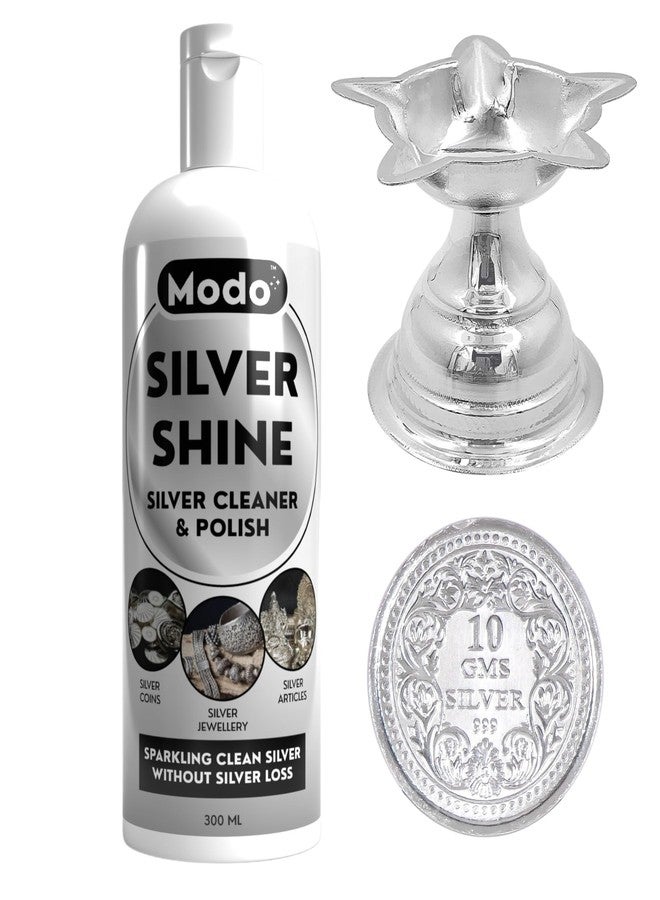 مودو مزيل البقع والتشويه الفوري للفضة من مودو، 300 مل | ينظف فورًا دون فقدان الفضة | مناسب لخواتم الفضة، والعملات المعدنية، والمجوهرات، والتماثيل، والخلاخيل، والقطع المطلية بالفضة، والفضة الإسترلينية | سهل الاستخدام - Image 1