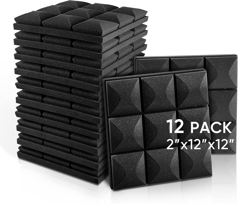 Fstop Labs Acoustic Foam Sound Proof Padding, 2X 12 X 12in (Pack of 12) - Image 1