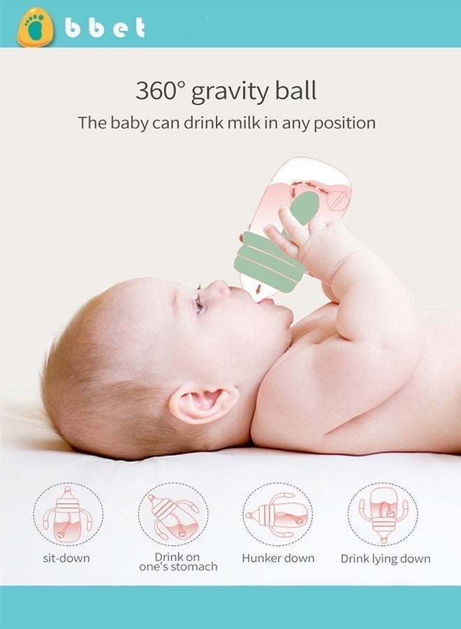 bbet Feeding Bottle ,90 ML Feeder Bottle for  0-3 Months Baby ，Baby Milk Bottle for Newborn Baby,  Milk Feeding Bottle with Wide Mouth Baby PPSU  Feeding Bottle Resistant to Falling and Anti Flatulence - Image 2