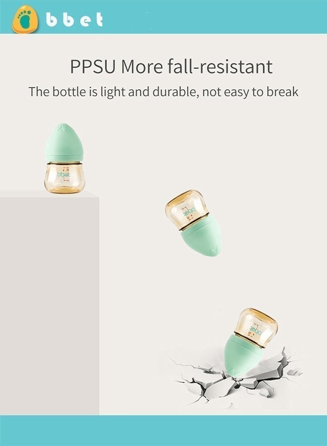 bbet Feeding Bottle ,90 ML Feeder Bottle for  0-3 Months Baby ，Baby Milk Bottle for Newborn Baby,  Milk Feeding Bottle with Wide Mouth Baby PPSU  Feeding Bottle Resistant to Falling and Anti Flatulence - Image 5