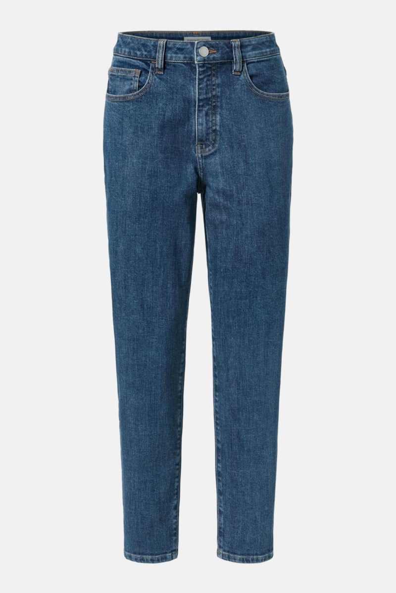 Tchibo جينز نسائي بقصة عادية، مغسول وقابل للتمدد، أزرق متوسط - Image 2