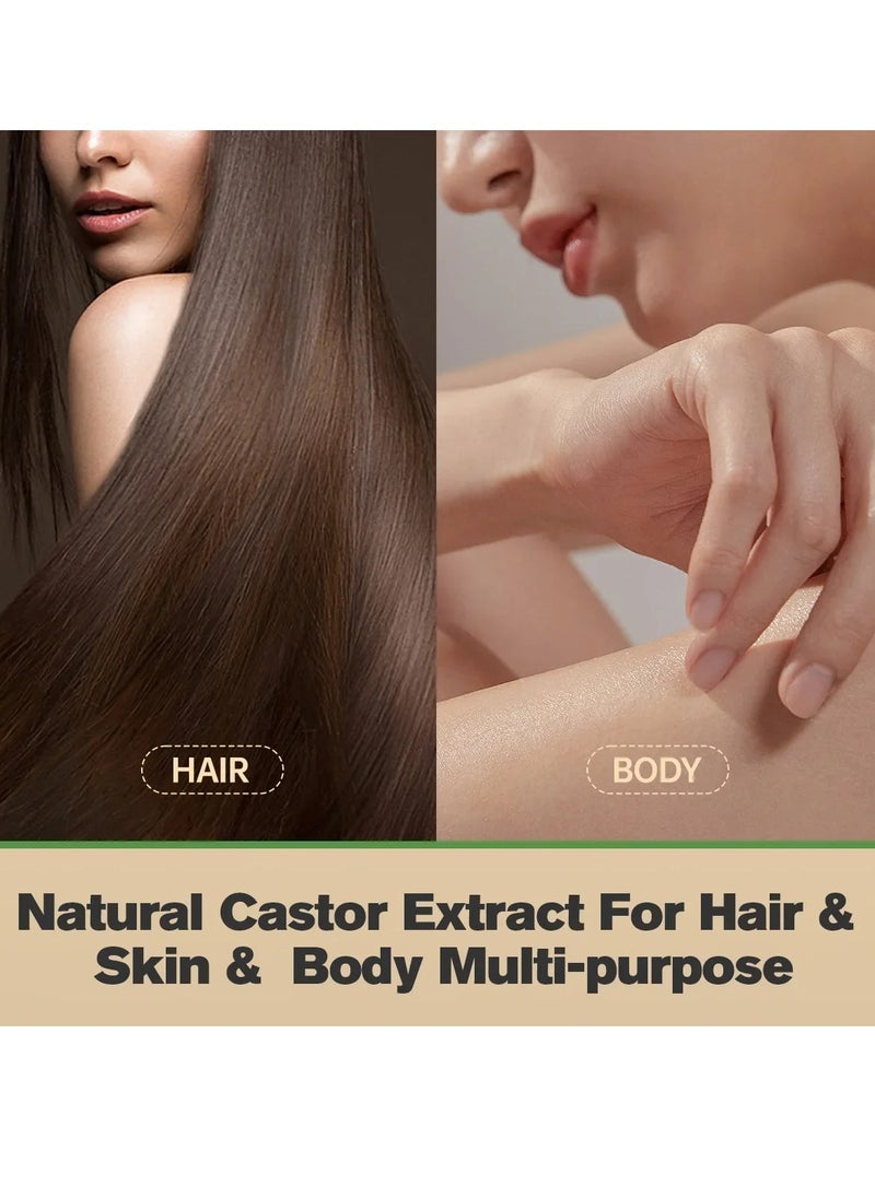 Hllozzi - Pure Organic Castor Oil, Natural Ingredients Hair Growth Essential Oil, Moisturizing Nourishing Eyebrow And Eyelash Care Oil, Hair Repair And Growth Serum For Fast Hair Growth - Image 1