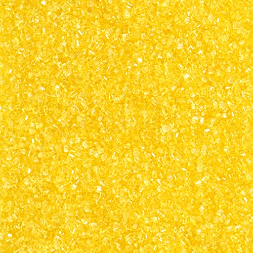 DecoPac Sanding Sugar Yellow Edible Sugar Sprinkles Edible Sanding Sugar in Handheld Container Sugar Sprinkle Mix For Celebration Cakes Cupcakes Cookies 33oz Yellow - Image 1