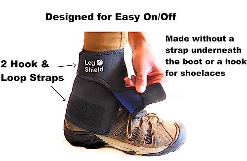 Leg Shield Low Gaiters - Hook & Loop Design for Easy On/Off - Neoprene Leg Gaiters for Hiking, Cross Country Skiing, Yard Work - Comfortable, Snug Fit (Pair) - Image 2