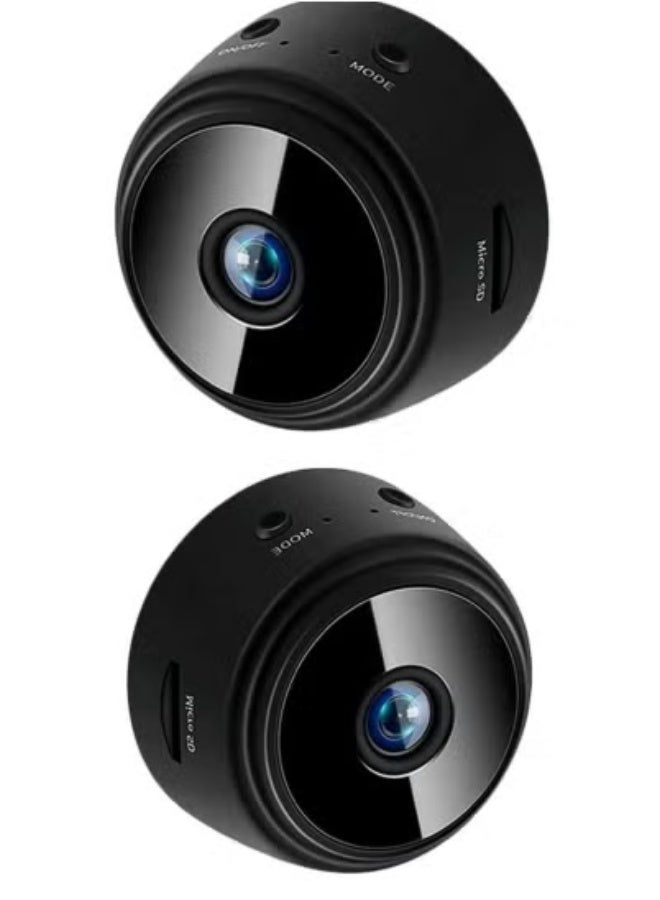 JAJEEK WiFi Mini Magnetic A9 Wireless Security Cameras – 2 PACK 1080P Full HD Portable Indoor Cameras with Motion Detection, Night Vision, App Alerts – Compact Magnetic Design for Home, Office, Baby Monitoring, and Indoor Surveillance – Easy Setup, No Wiring Needed