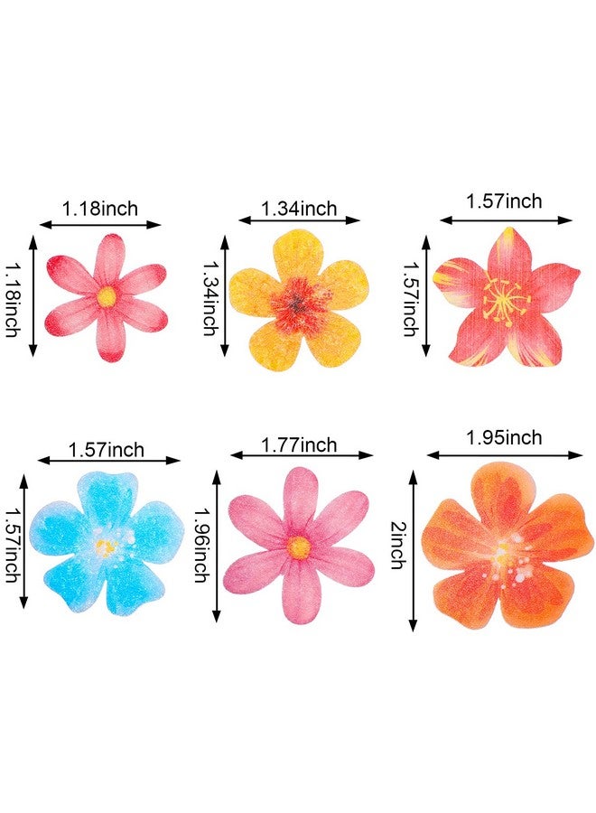 Zonon 314 Pieces Flowers Cupcake Toppers Wedding Cake Wafer Flowers Cupcake Toppers Birthday Party Food Decoration Mixed Size and Colors for Baby Shower Kids Birthday Party - Image 2