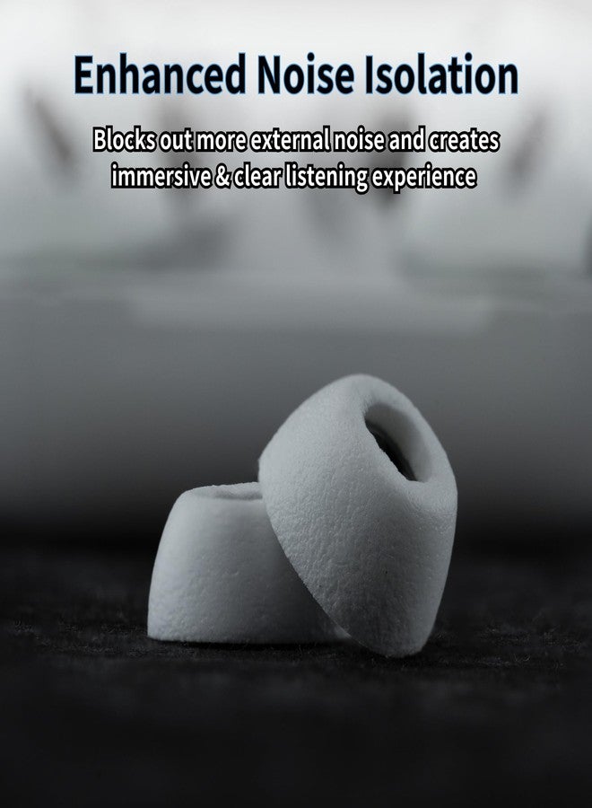 Comply TrueGrip | Premium Memory Foam Replacement Earbud Tips for Apple AirPods Pro Gen 3 | Long Lasting Comfort, Secure Fit, Superior Noise Isolation| White (S/M/L) (3 Pairs) - Image 5