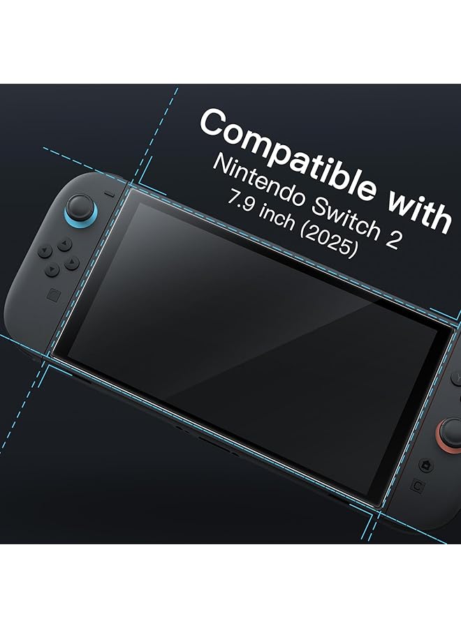 Jetech Screen Protector For Nintendo Switch 2 2025 9H Tempered Glass Film With Easy Installation Tool Anti Scratch Hd Clear 2 Pack - Image 3