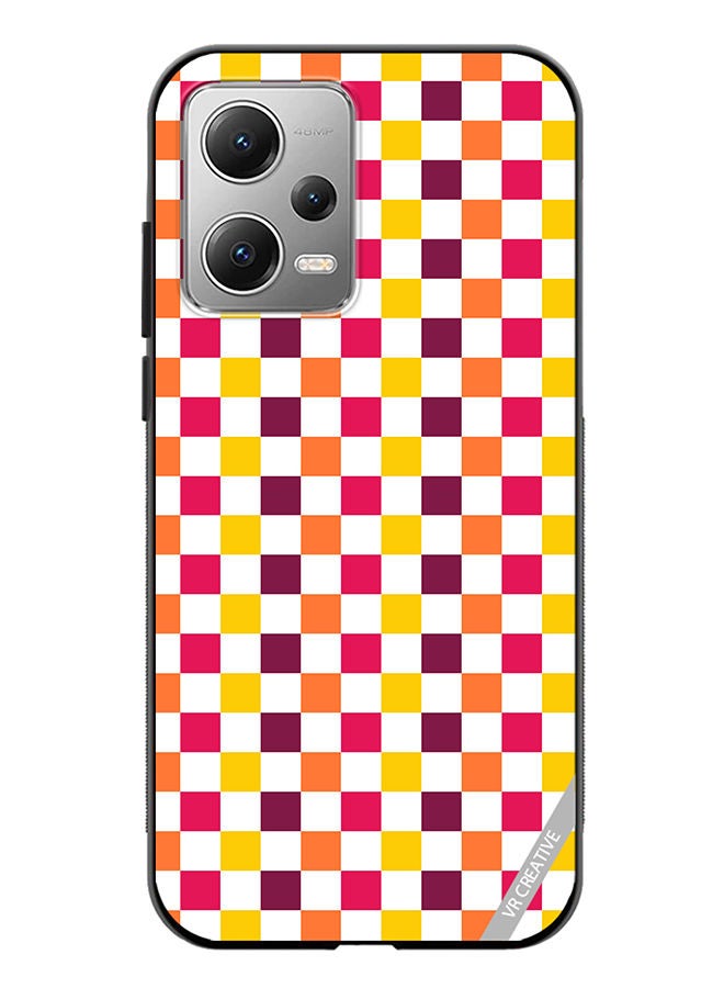 VR CREATIVE Protective Case Cover For Xiaomi Redmi Note 12 Seamless With Colorful Checkerboard1 Design Multicolour - Image 1
