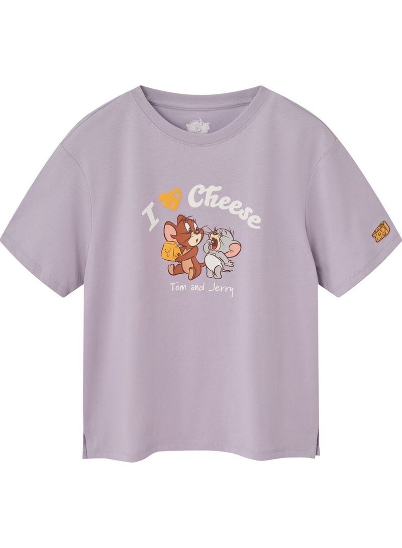 GIORDANO Women’s Tom & Jerry Crew neck Print Tee - Image 1