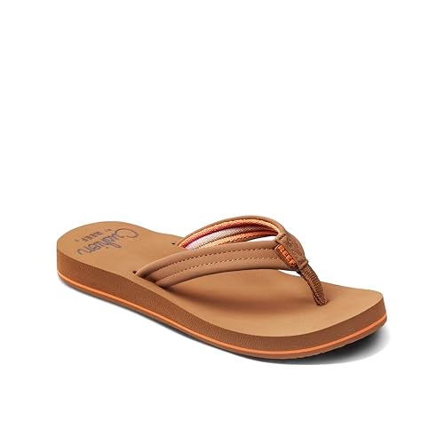 REEF Cushion Breeze Womens Flip Flop, Ultra Soft Cushion Footbed, Arch Support, Tan/Smoothie, 8 - Image 1