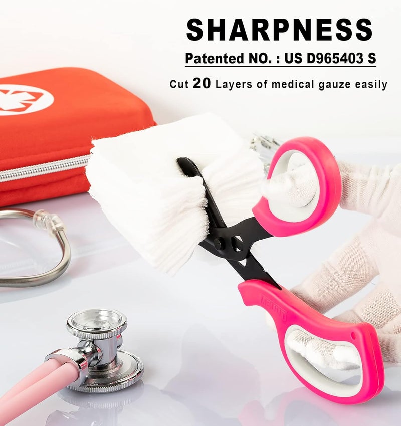MEUUT 2 Pack Medical Scissors Trauma Shears -8 inch Patented Bandage Scissor Heavy Duty Surgical Grade EMT Scissors for EMT Workers Doctors Nurses - Image 3