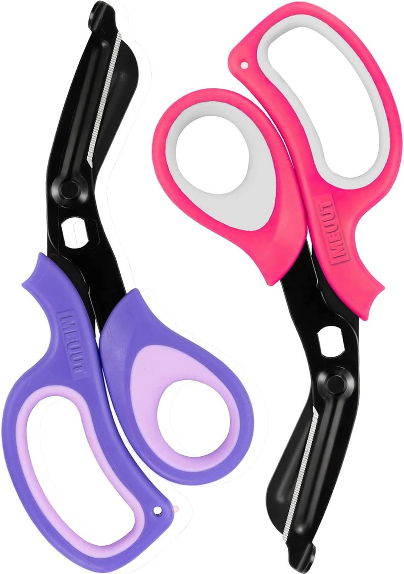 MEUUT 2 Pack Medical Scissors Trauma Shears -8 inch Patented Bandage Scissor Heavy Duty Surgical Grade EMT Scissors for EMT Workers Doctors Nurses - Image 1