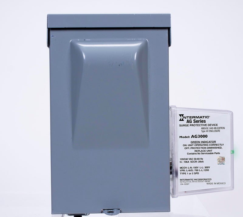 Intermatic AG3000 120/240 VAC Universal HVAC Surge Protective Device - Advanced Surge Protection, TPMOV Tech, Watertight Enclosure - UL Listed for Reliable Safety - Image 4