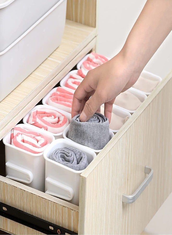 CLIXERA Plastic Storage Containers with Detachable Bins, Fridge Organizer for Vegetables, Fruits, Butter, Sauces, Stationery, White | Set of 3 Pcs - Image 4