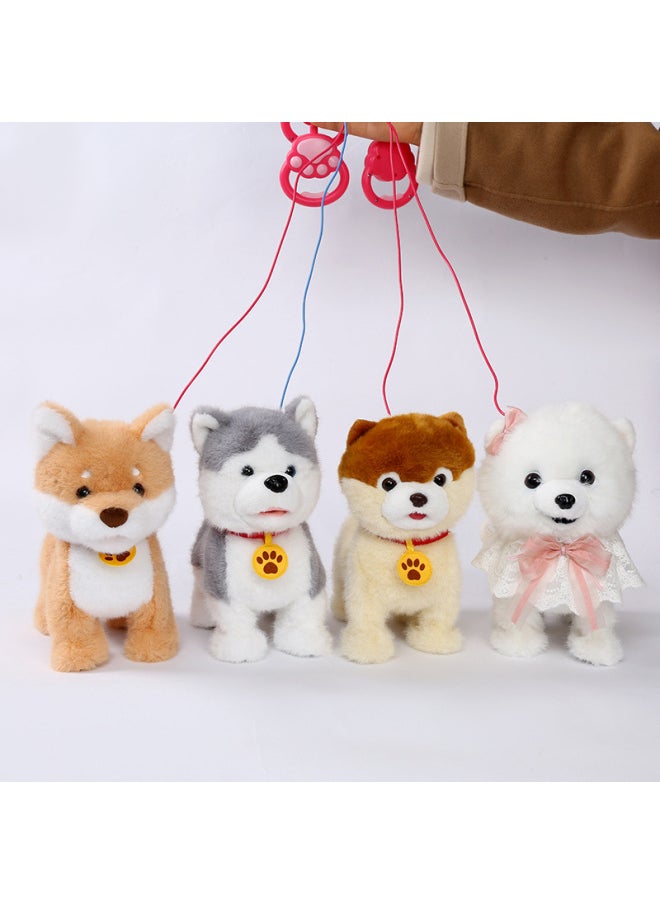 Children's Pet Simulation Dog Doll Plush Electric Toy Sound-making Doll Walking Can Call Electric Doll-Color:4#Teddy-Specifications:Rechargeable Battery Suit  - Image 2
