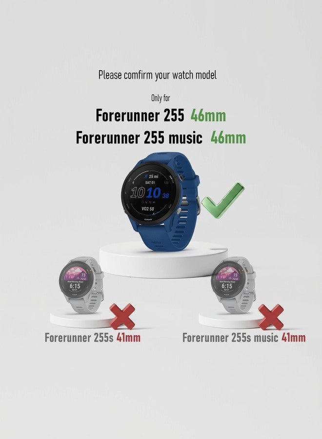 iDaPro 4+4Pack Screen Protector for Garmin Forerunner 255/255 Music 46mm smartwatch with Silicone Anti-dust Plugs,9H Tempered Glass Protection Kit in Reusable Storage Case,Anti-Scratch,Bubble-Free Installation - Image 2