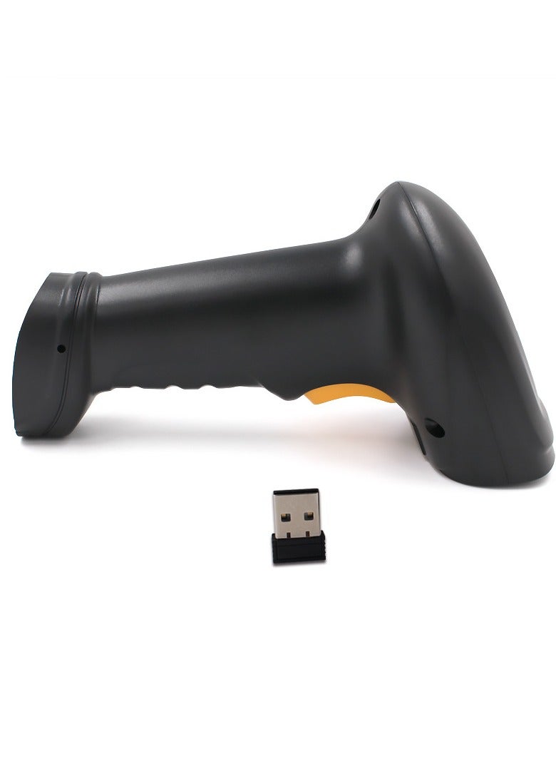 2-in-1 2.4G Wireless Barcode Scanner u0026 USB Wired Barcode Scanner Handheld 1D Bar Code Scanner Reader Storage up to 120,000 Bar Code with Rechargeable Battery Mini USB Receiver USB Cable for Computer Laptop - Image 4