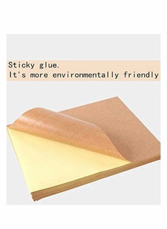Y&D A4 Self Adhesive Kraft Paper Matte Label Stickers Papers for Writing, Inkjet Printer and Laser 80gsm Handcraft Making 50 Sheets  - Image 3