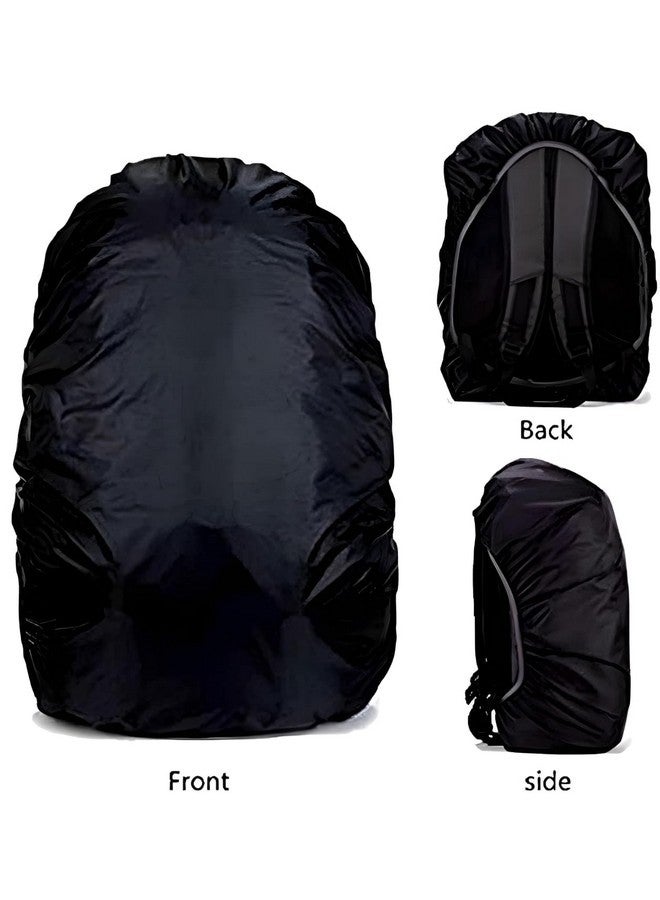 LEXUN Waterproof Bag Cover Nylon Backpack Rain & Dust Bag Cover Waterproof with Cary Pouch Adjustable for Hiking Camping Traveling 30L to 60L Laptop Bags, School Bag Cover, Luggage Bag Cover. - Image 3