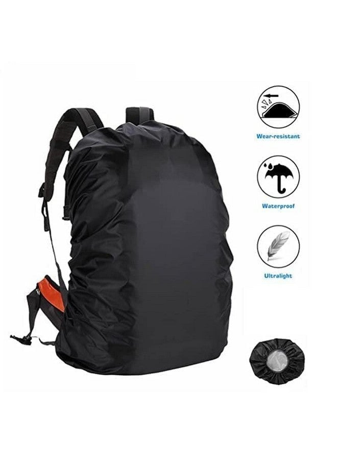 LEXUN Waterproof Bag Cover Nylon Backpack Rain & Dust Bag Cover Waterproof with Cary Pouch Adjustable for Hiking Camping Traveling 30L to 60L Laptop Bags, School Bag Cover, Luggage Bag Cover. - Image 4
