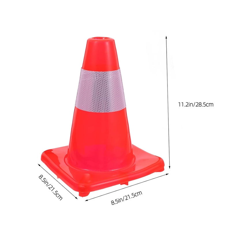 BESTYASH 30cm Red Traffic Safety Cone Road Parking Cone Reflective Surface Lightweight 0.4kg for Construction Driveway and Emergency Use - Image 2
